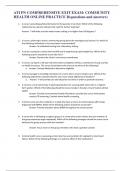 ATI PN COMPREHENSIVE EXIT EXAM&colon; COMMUNITY  HEALTH ONLINE PRACTICE B&lpar;questions and answers&rpar;