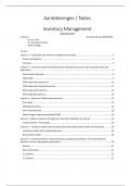 Notes / Aantekening Inventory Management (EBM026A05) 2022-2023