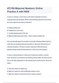 ATI RN Maternal Newborn Online Practice A with NGN Questions & Answers 2023&lpar;A&plus;GRADED 100&percnt;VERIFIED&rpar;