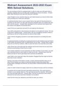 Walmart Assessment 2022-2023 Exam With Solved Solutions&period;