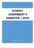 ECS2601 Assignment 5 Semester 1 2023 (313595)