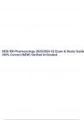 HESI RN Pharmacology 2023/2024 V2 Exam & Study Guide 100% Correct (NEW) Verified A+ Graded.