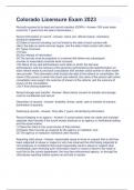 Colorado Licensure Exam 2023