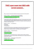 TNCC open exam test 2023 with  correct answers &period;