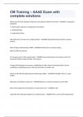 CM Training &ndash; AAAE Exam with complete solutions