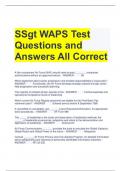 SSgt WAPS Test Questions and Answers All Correct 