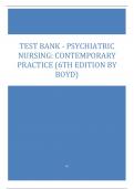 Test bank for psychiatric nursing contemporary practice 6th edition by mary ann boyd