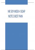 NR 509 WEEK 4 SOAP NOTE CHEST PAIN 