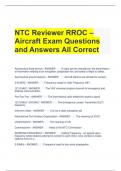 NTC Reviewer RROC – Aircraft Exam Questions and Answers All Correct 