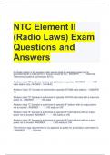 NTC Element II (Radio Laws) Exam Questions and Answers