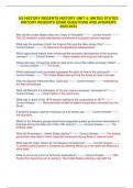 US HISTORY REGENTS HISTORY UNIT 4/ UNITED STATES  HISTORY REGENTS EXAM QUESTIONS AND ANSWERS  2023-2024