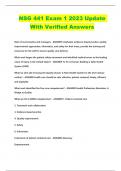 NSG 441 BUNDLED EXAMS WITH SOLUTION 