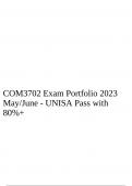 COM3702 Exam Portfolio 2023 May/June
