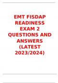  EMT FISDAP READINESS EXAM 2 QUESTIONS AND ANSWERS (LATEST 2023/2024)