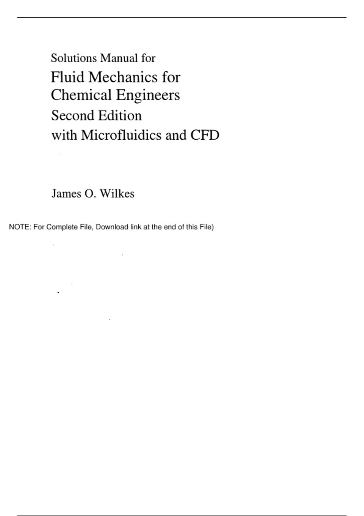 FLUID MECHANICS FOR CHEMICAL ENGINEERS 2ND EDITION SOLUTION MANUAL PDF visual data 3