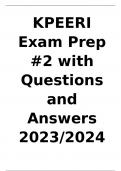 KPEERI Exam Prep #2 with Questions and Answers (2023/2024)