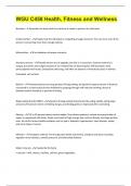 WGU - C458 - Health&comma; Wellness and Fitness test bank&comma; complete test preparation &vert; everything you need &vert;  verified