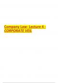 Company Law- Lecture 4 - CORPORATE VEIL