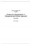 Foodservice Organizations A Managerial and Systems Approach 9e Mary Gregoire (Instructor Manual with Test Bank)