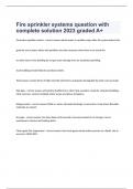 package deal for FIRE PROTECTION SPRINKLER SYSTEM exam 2023 verified 2023