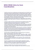 WGU D046 Intro to Care Coordination