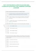 LATEST&colon; VSP - FOUNDATION LATEST EXAM 2022-2024  COMPLETE QUESTION AND VERIFIED ANSWERS  &vert;A GRADE
