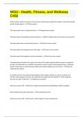 WGU - Health&comma; Fitness&comma; and Wellness C458&vert; Questions With 100&percnt; Correct Answers &vert; Verified