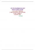ATI PN PHARMACOLOGY PROCTORED EXAM 26 LATEST VERSIONS  2500+ QUESTION AND ANSWERS 100% CORRECT RATED: 100%
