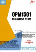 OPM1501 ASSIGNMENT 2 (COMPLETE ANSWER) 2023 (566940)