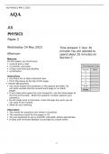AQA AS PHYSICS BEST RATING Paper 2    May 2023
