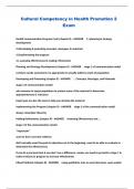 Cultural Competence in Health Promotion Packaged Exams 