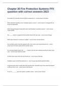 Chapter 20 Fire Protection Systems FFII question with correct answers 2023