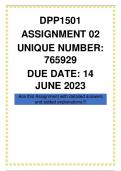 DPP1501 Assignment 02. Due Date 14 June 2013. Question and Answers Included