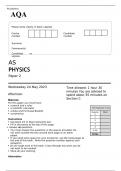 AQA AS PHYSICS Paper 1 and 2 MAY 2023 OFFICIAL QUESTION PAPERS