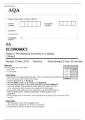 AQA AS ECONOMICS Paper 2 MAY 2023 QUESTION PAPER and MARK SCHEME