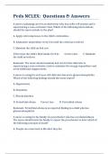 Peds NCLEX&colon;  Questions & Answers
