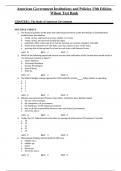 Complete Test Bank American Government Institutions and Policies 13th Edition Wilson  Questions & Answers with rationales &lpar;Chapter 1-22&rpar;