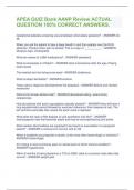 APEA QUIZ Bank AANP Review ACTUAL QUESTION 100&percnt; CORRECT ANSWERS&period;