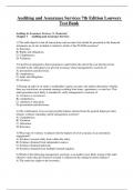 Complete Test Bank Auditing and Assurance Services 7th Edition Louwers   Questions & Answers with rationales &lpar;Chapter 1-12&rpar;