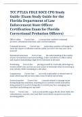 TCC PTLEA FDLE SOCE CPO Study Guide (Exam Study Guide for the Florida Department of Law Enforcement State Officer Certification Exam for Florida Correctional Probation Officers)
