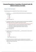 Complete Test Bank Chemical Dependency Counseling A Practical Guide 5th Edition Perkinson  Questions & Answers with rationales &lpar;Chapter 1-16&rpar;