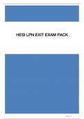 HESI LPN EXIT EXAM PACK Compiled Q&A | 100% Verified Q&A 