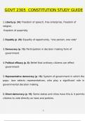GOVT 2305  CONSTITUTION STUDY GUIDE