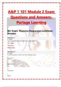 A&P 1 101 Module 2 Exam Questions and Answers- Portage Learning&vert;Latest