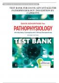 DAVIS ADVANTAGE FOR PATHOPHYSIOLOGY 2ND ED BY CAPRIOTTI TEST BANK - QUESTIONS & ANSWERS WITH RATIONALS LATEST UPDATE