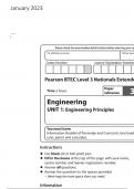 Exam (elaborations) Unit 1 - Engineering Principles  