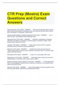 CTR Prep (Mostra) Exam Questions and Correct Answers 