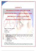 LEHNE’S PHARMACOTHERAPEUTICS FOR ADVANCED PRACTICE NURSES AND PHYSICIAN ASSISTANTS 2ND EDITION ROSEN