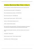 Aviation Machinist Mate Week 2 &lpar;Day 3&rpar;&vert; Questions with 100&percnt; Correct Answers &vert; Verified