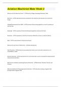 Aviation Machinist Mate Week 2&vert; Questions with 100&percnt; Correct Answers &vert; Verified